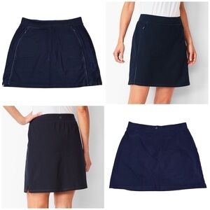 Talbots Blue Everyday Yoga Skort Size Large Pull-On Skirt with Shorts